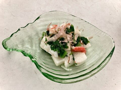 山芋とマスタードの葉の和え物